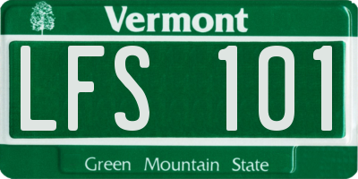 VT license plate LFS101