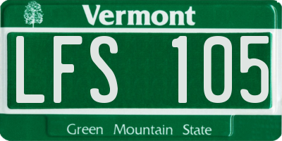 VT license plate LFS105