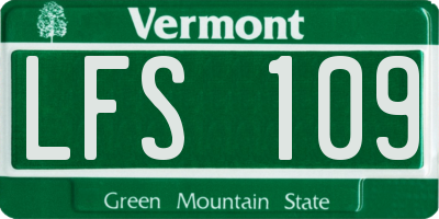 VT license plate LFS109