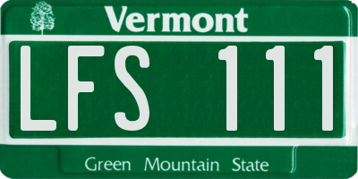 VT license plate LFS111