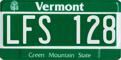 VT license plate LFS128