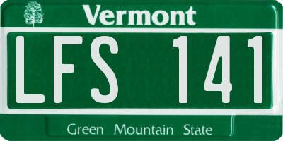 VT license plate LFS141