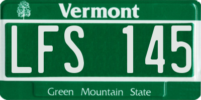 VT license plate LFS145