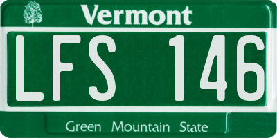 VT license plate LFS146
