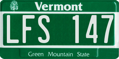 VT license plate LFS147