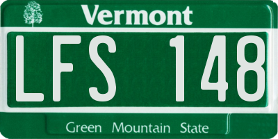 VT license plate LFS148