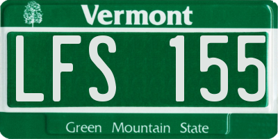 VT license plate LFS155