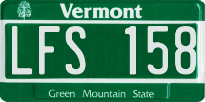 VT license plate LFS158