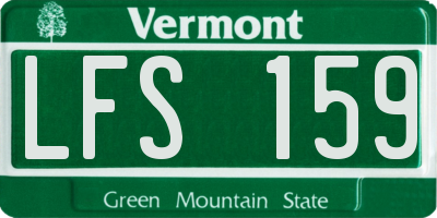 VT license plate LFS159