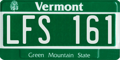 VT license plate LFS161