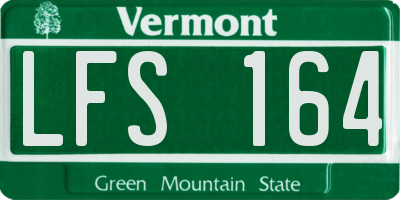 VT license plate LFS164