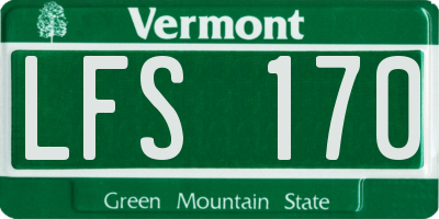 VT license plate LFS170