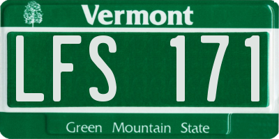 VT license plate LFS171