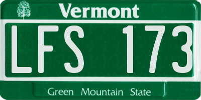 VT license plate LFS173