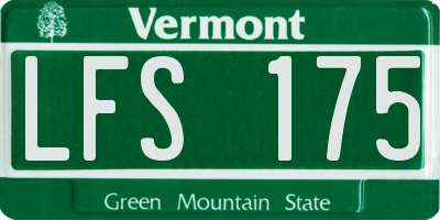 VT license plate LFS175