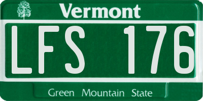 VT license plate LFS176