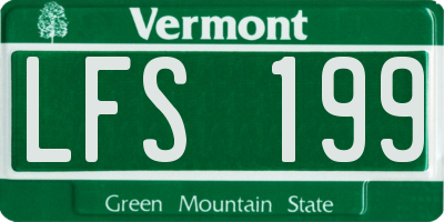 VT license plate LFS199