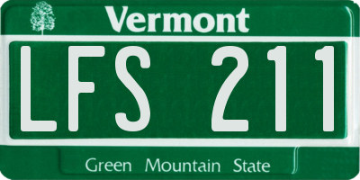 VT license plate LFS211