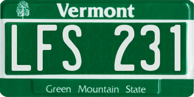 VT license plate LFS231