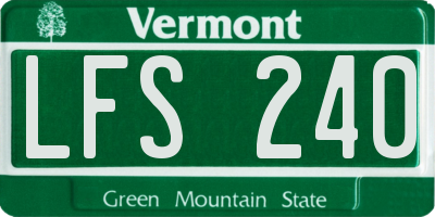 VT license plate LFS240