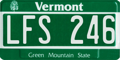 VT license plate LFS246