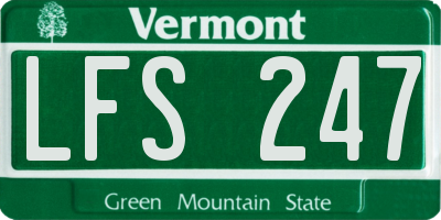 VT license plate LFS247