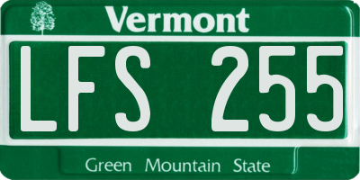 VT license plate LFS255