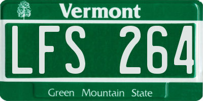 VT license plate LFS264