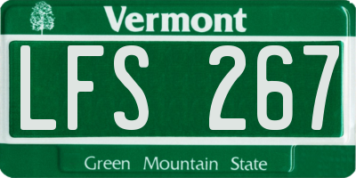 VT license plate LFS267