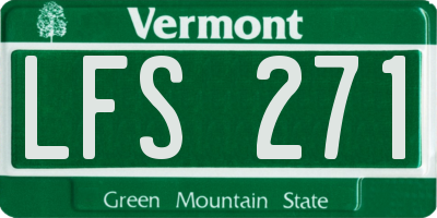 VT license plate LFS271
