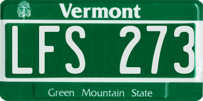 VT license plate LFS273