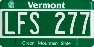 VT license plate LFS277