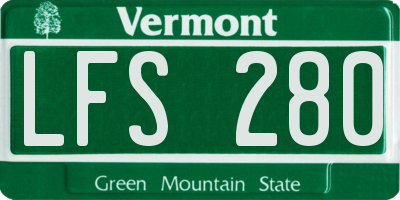 VT license plate LFS280