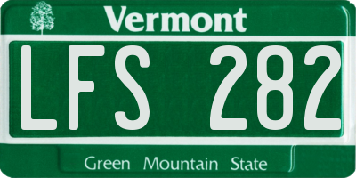 VT license plate LFS282