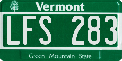 VT license plate LFS283