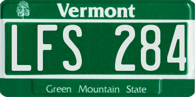 VT license plate LFS284