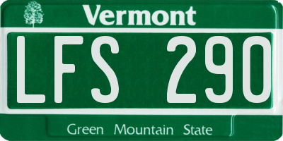 VT license plate LFS290