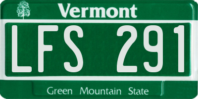 VT license plate LFS291