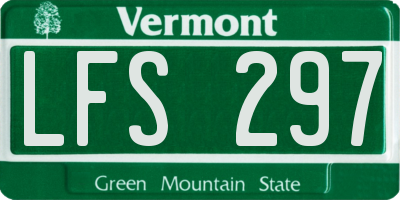 VT license plate LFS297