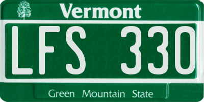 VT license plate LFS330