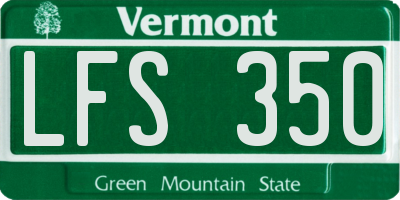 VT license plate LFS350