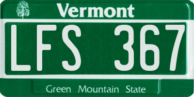 VT license plate LFS367