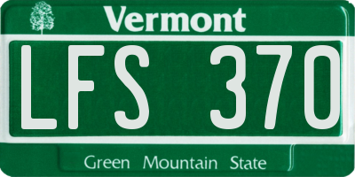 VT license plate LFS370