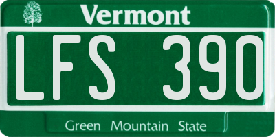 VT license plate LFS390