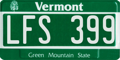VT license plate LFS399