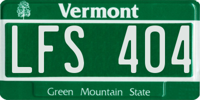 VT license plate LFS404