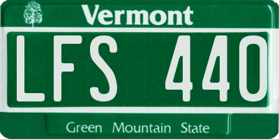 VT license plate LFS440