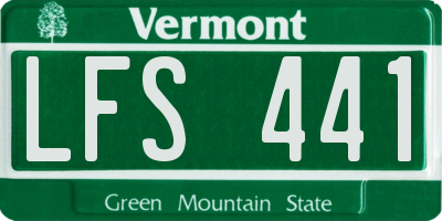 VT license plate LFS441