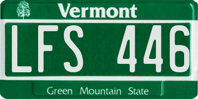 VT license plate LFS446