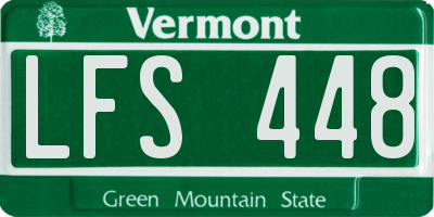 VT license plate LFS448